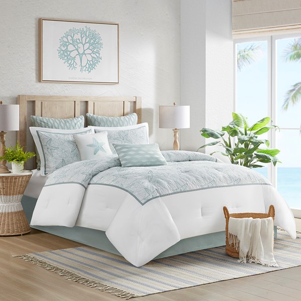 Harbor House Maya Bay Comforter Set in White, Full HH10-1222