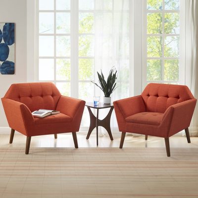 INK+IVY Newport Lounge Chair Set of 2 in Spice II100-0586