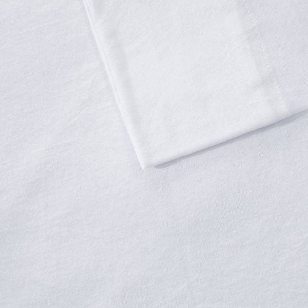 Intelligent Design Cotton Blend Jersey Knit All Season Sheet Set in White, Queen ID20-690