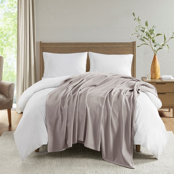 Madison Park Liquid Cotton Blanket in Grey, Full/Queen BL51N-0679