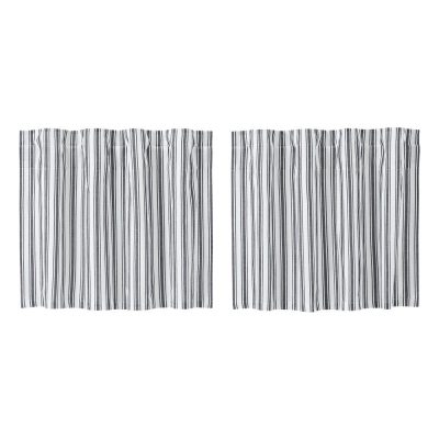 Sawyer Mill Black Ticking Stripe Tier Set of 2 L24xW36