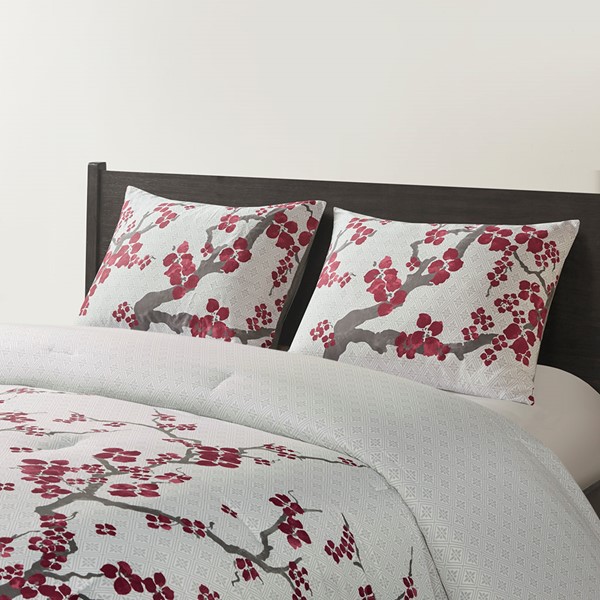 N Natori Cherry Blossom Comforter Mini Set, Queen NS10-1848