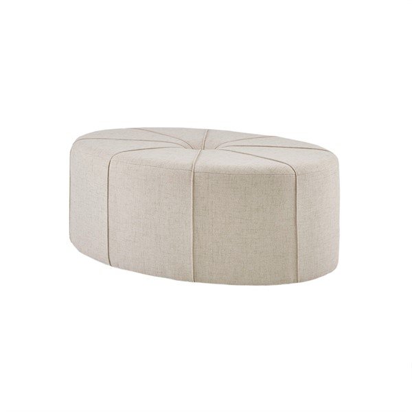 Madison Park Ferris Oval Ottoman in Cream MP101-0712