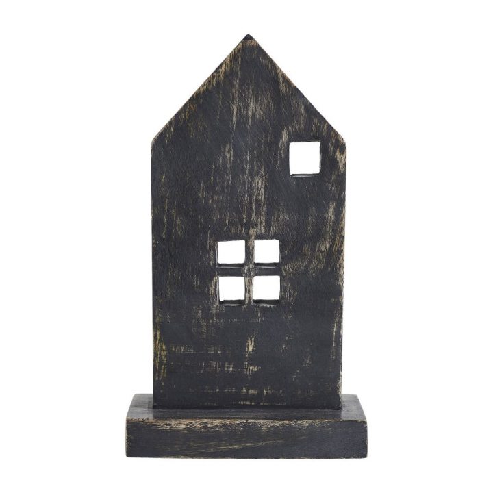 Rustic Wooden House Grey 10x5.75x3