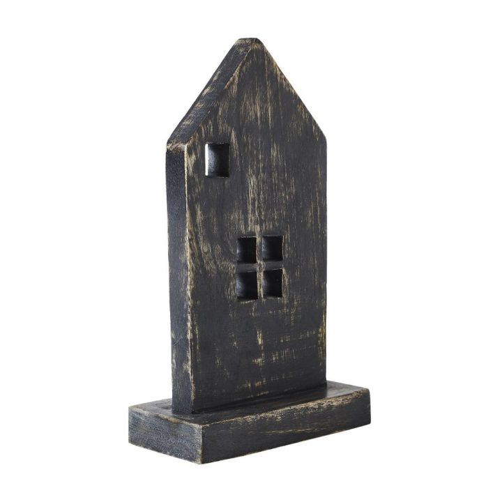 Rustic Wooden House Grey 10x5.75x3