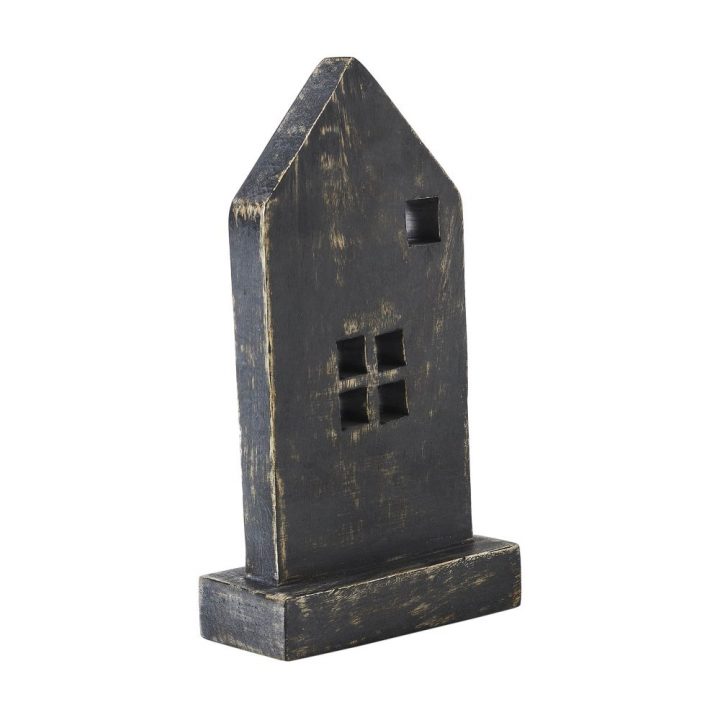 Rustic Wooden House Grey 8.5x4.75x2