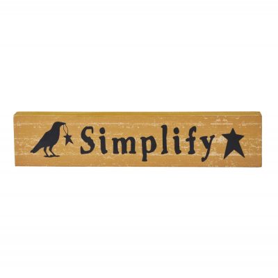 Simplify Prim Stars w/ Raven Mustard Base MDF Sign 2.75x13