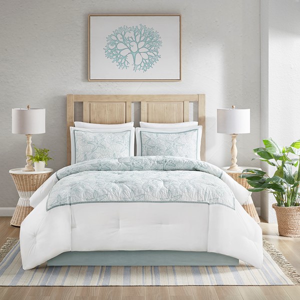 Harbor House Maya Bay Comforter Set in White, Full HH10-1222