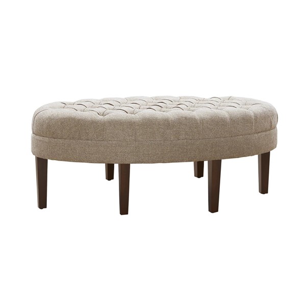 Madison Park Martin Surfboard Tufted Ottoman in Linen FPF18-0264