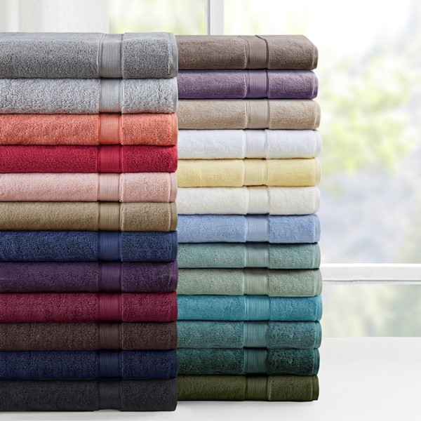 Madison Park Signature 800GSM 100% Cotton 8 Piece Towel Set in Dark Navy, 8-Piece MPS73-540