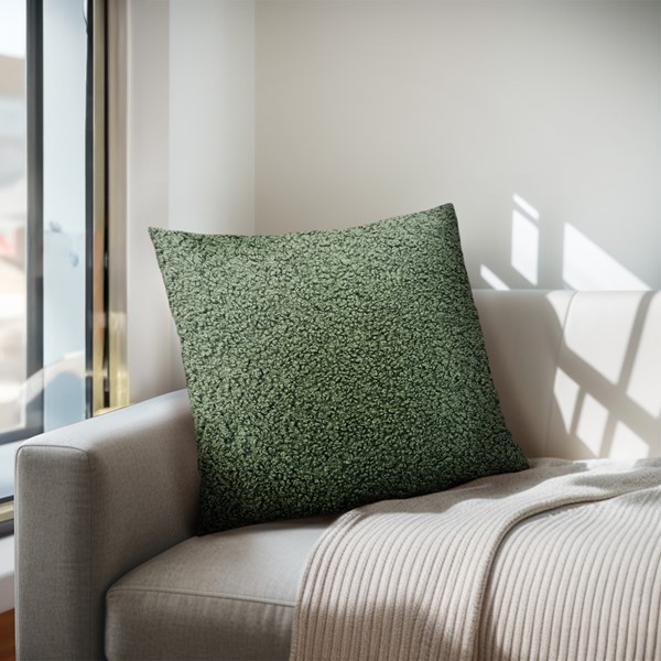 Chapel Hill Tara Solid Boucle Square Pillow in Green, 20x20" CH30-0040