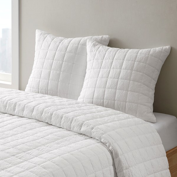 N Natori Cocoon Quilt Top Euro Sham in White, Euro Sham NS11-3657