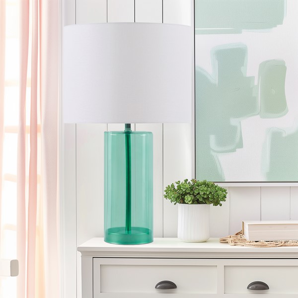 510 Design Neonova Glass Table Lamp in Blue 5DS153-0052