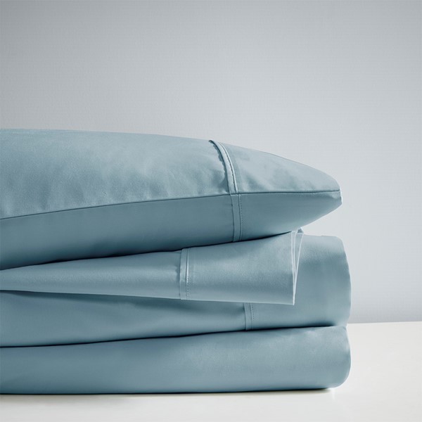 Beautyrest 1000 Thread Count HeiQ Smart Temperature Cotton Blend 4 PC Sheet Set in Blue, Cal King BR20-1890