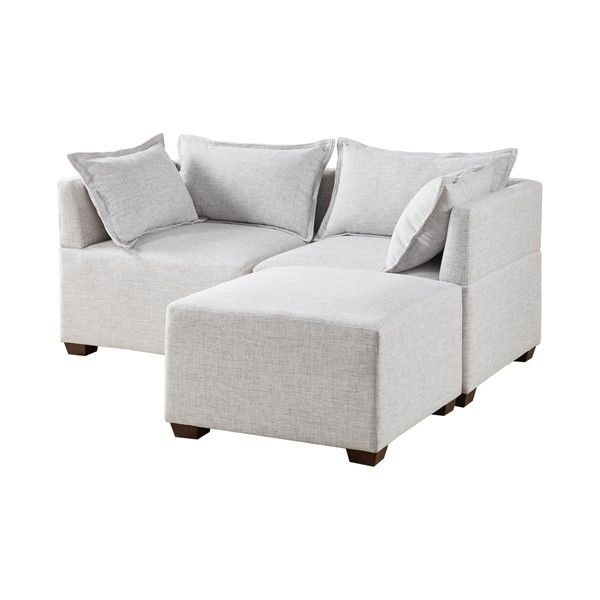 INK+IVY Molly 3-Piece Modular L-Shape Sofa in Silver Grey II90-0533