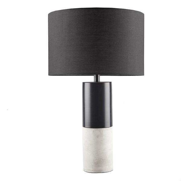 INK+IVY Fulton Concrete Table Lamp in Black/Grey FB153-1155