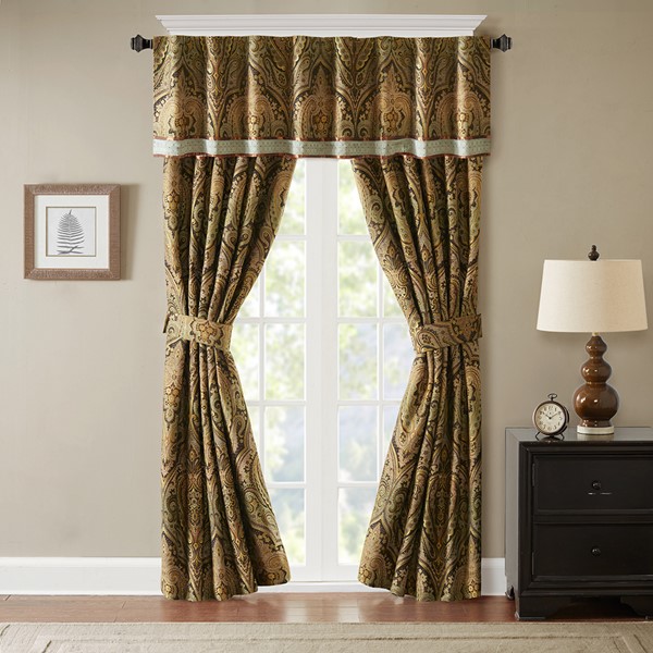 Hampton Hill Canovia Springs Window Valance in Brown, 54x18" FB41-1131