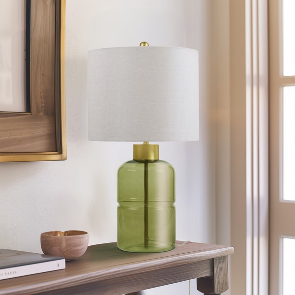 510 Design Lysandria Glass Table Lamp in Green FB153-1189