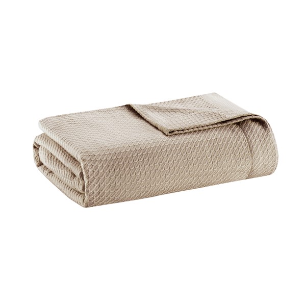 Madison Park 100% Certified Egyptian Cotton Blanket in Khaki, King MP51N-6192