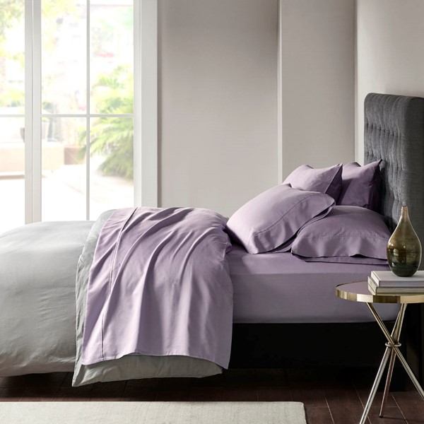 Madison Park 800 Thread Count Cotton Blend Sateen Sheet Set in Purple, King MPH20-0011