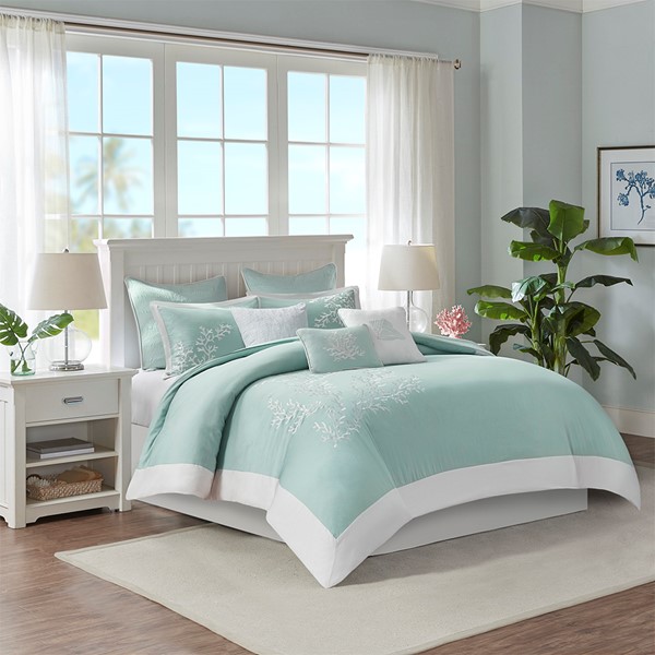 Harbor House Coastline Duvet Cover Mini Set in Aqua, Full/Queen HH12-1542