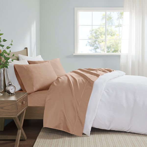 Madison Park 600 Thread Count Pima Cotton Sheet Set in Rose Gold, Queen MP20-8003