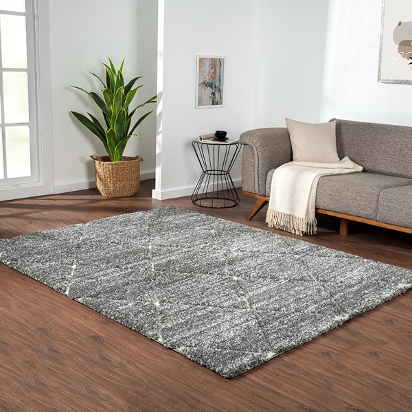 Madison Park Sophie Talas Trellis Area Rug in Grey/Cream, 8x10' MP35-8039