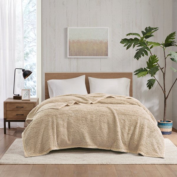 Woolrich Burlington Berber Blanket in Tan, Twin WR51-2214