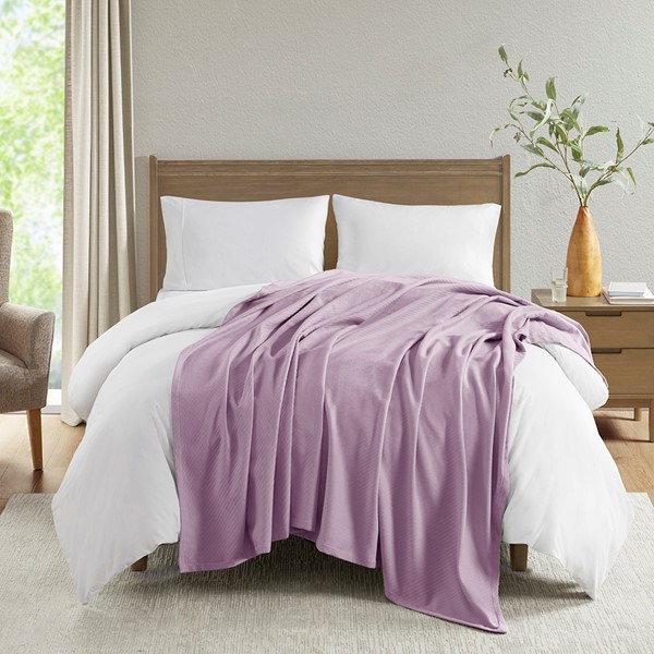 Madison Park Liquid Cotton Blanket in Lilac, King MP51N-6027