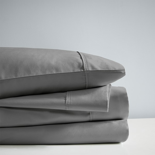 Beautyrest 1000 Thread Count HeiQ Smart Temperature Cotton Blend 4 PC Sheet Set in Charcoal, Cal King BR20-1878