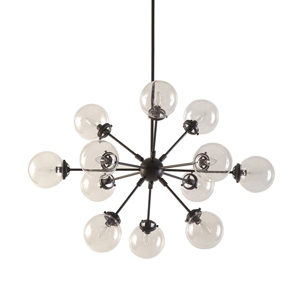 INK+IVY Paige 12-Light Chandelier with Oversized Globe Bulbs in Antique Bronze II150-0009