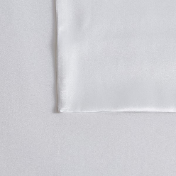 Madison Park 100% Mulberry Silk Pillowcase Single Piece in White, Queen MP21-7270