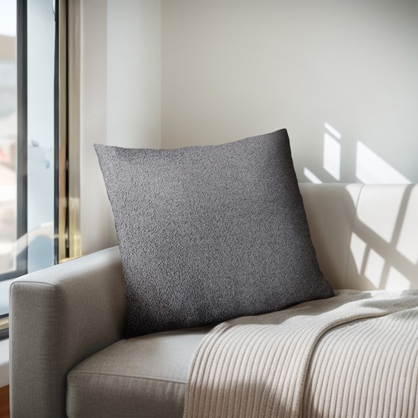 Chapel Hill Scarlett Solid Square Pillow in Dark Grey, 20x20" CH30-0029