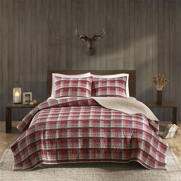 Woolrich Tasha Quilt Mini Set in Red, Full/Queen WR14-1785