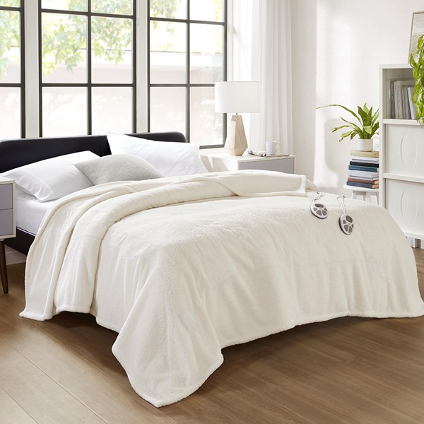 Serta Dream Soft Heated Blanket in Ivory, Queen ST54-3585