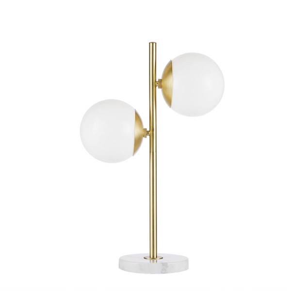 INK+IVY Holloway Marble Base Table Lamp in White/Gold MPS153-0086