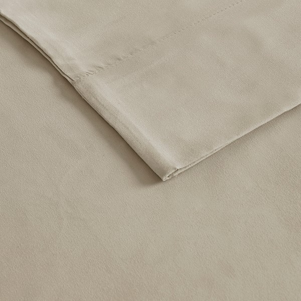 Madison Park Luxurious Brushed Microfiber Deep Pocket Sheet Set in Khaki, Cal King MP20-1194