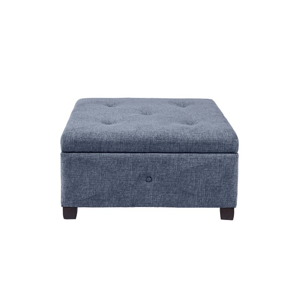 Madison Park Della Soft Close Storage Ottoman in Blue MP101-1002