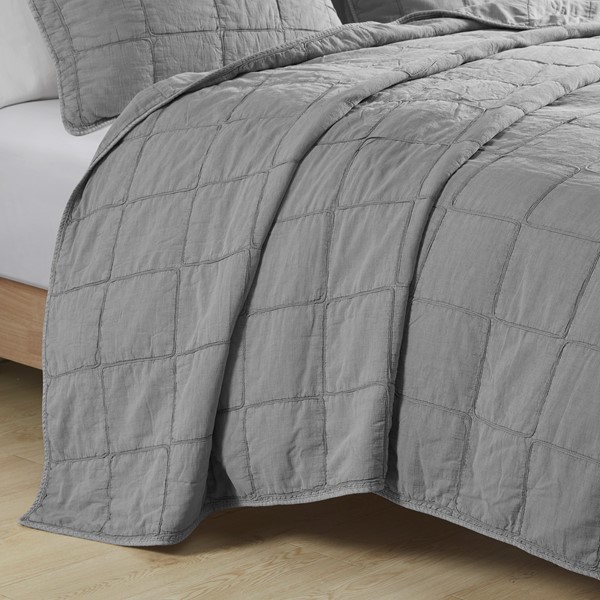 Croscill Casual Gema 3 Piece Grey Coverlet Set in Gray, Full/Queen CCA13-0009