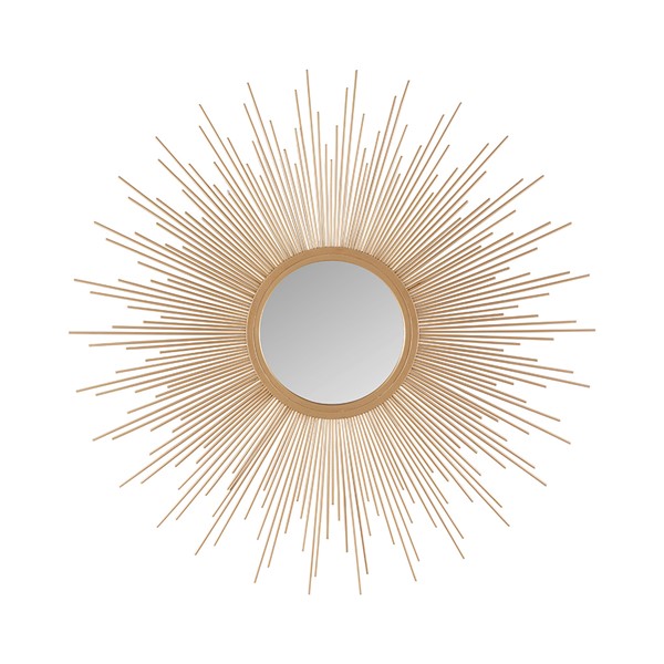 Madison Park Fiore Sunburst Wall Decor Mirror in Gold, 29.5" Dia MP160-0181