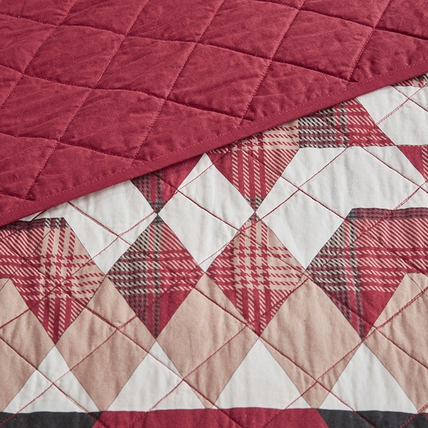 Woolrich Compass Cotton Quilt Mini Set in Red, King/Cal King WR13-3589