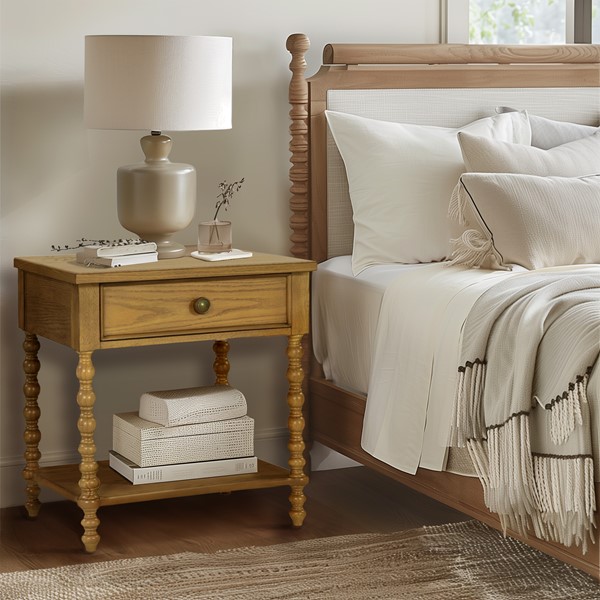 Madison Park Signature Beckett Nightstand in Natural MPS136-0305