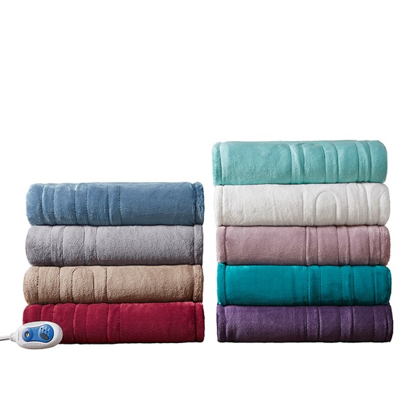 Beautyrest Plush Heated Throw in Teal, 60x70" BR54-1924