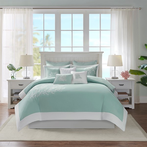 Harbor House Coastline Duvet Cover Mini Set in Aqua, King/Cal King HH12-1543