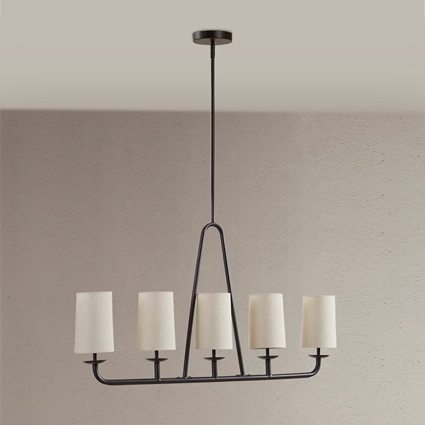 INK+IVY Serenitie 5-Light Linear Chandelier in Bronze II150-0149