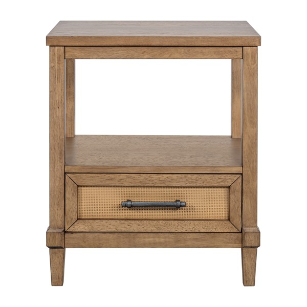 Martha Stewart Salina Woven Cane Nightstand in Toasted Almond MT136-1209