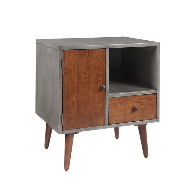 INK+IVY Stinson Storage Nightstand in Grey II136-0307