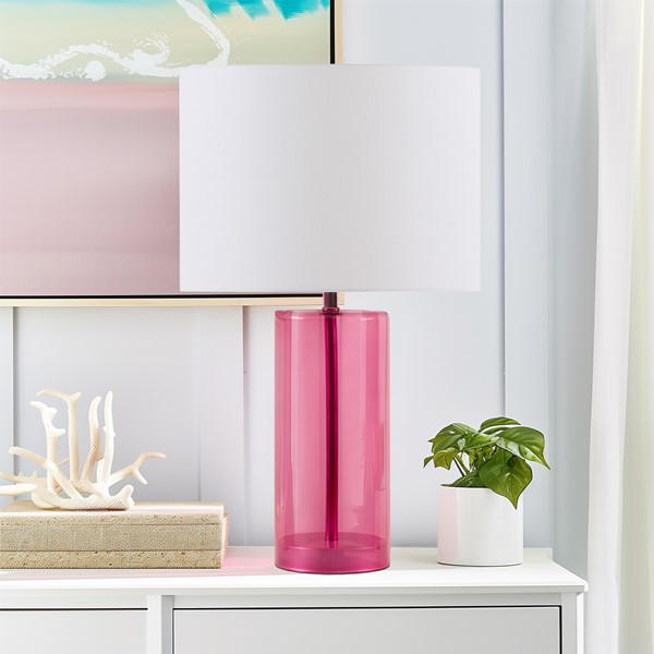 510 Design Neonova Glass Table Lamp in Pink 5DS153-0051