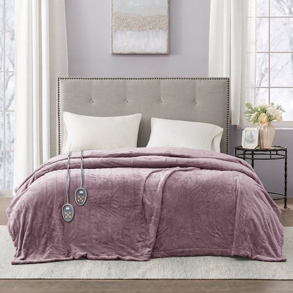 Beautyrest Plush Heated Blanket in Lavender, Twin BR54-0654