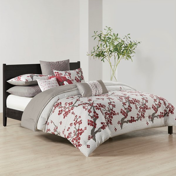 N Natori Cherry Blossom Comforter Mini Set, Queen NS10-1848